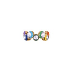 Multicolored Polki Gold Ring by Kahana Jewels