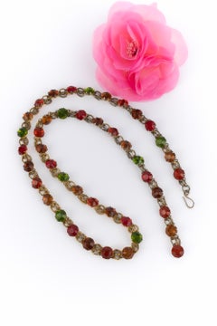 Multicolored rhinestoned necklace 1960s