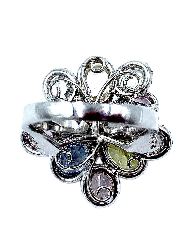sapphire flower ring