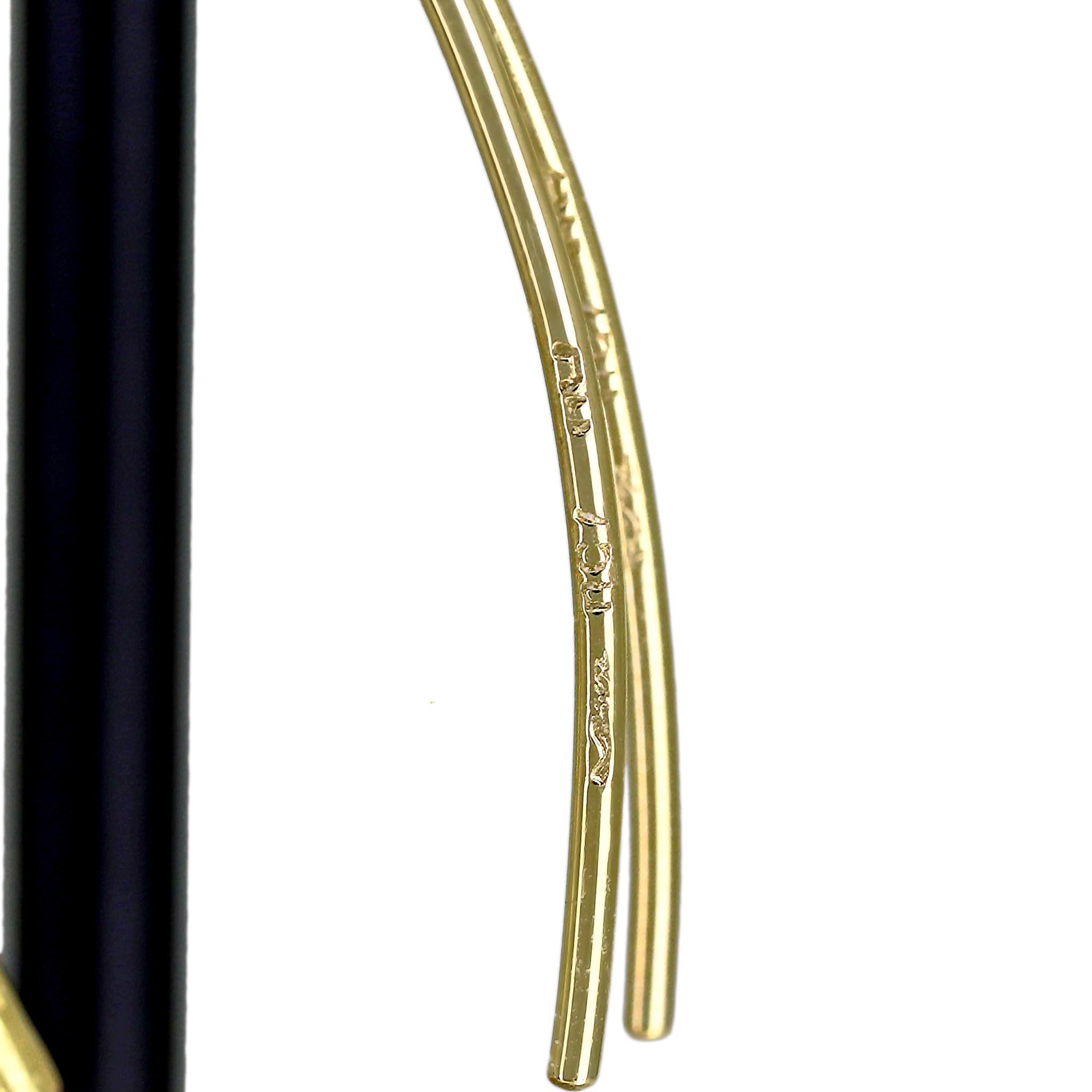 Contemporary Multicolored Sapphire Briolette Gold Navette Drop Earrings, Barbara Heinrich