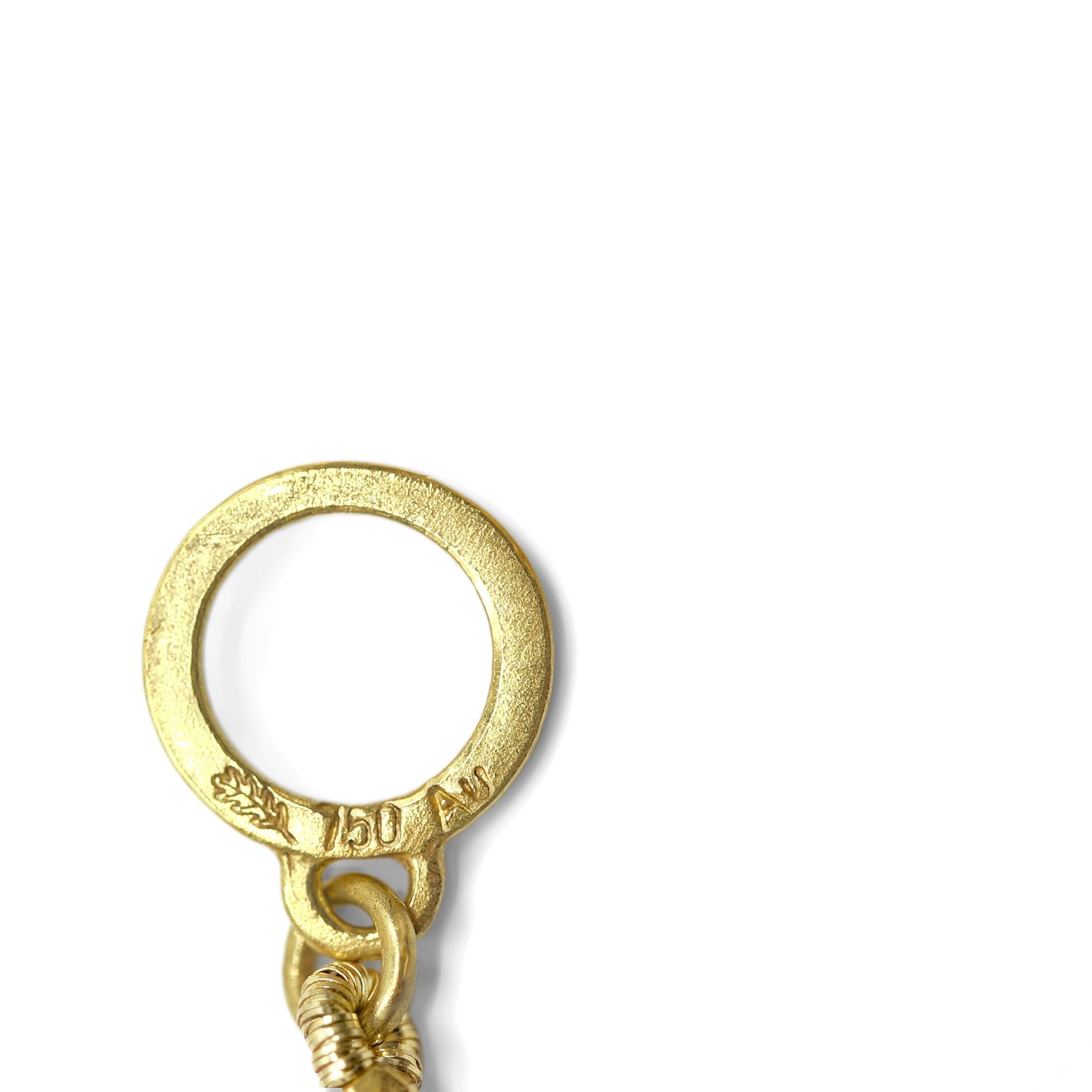 Mehrfarbige Briolette-Halskette aus Gelbgold mit Saphiren, Barbara Heinrich 2024 Damen im Angebot