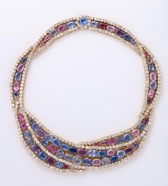 Multicolored Sapphire Necklace
