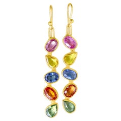 Yellow Sapphire Dangle Earrings