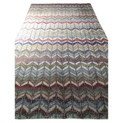 Vintage Multicolored Scandinavian Chevron Rug 10’6″ x 6′