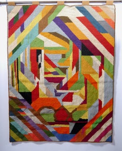 Multicolored Scandinavian Modernist Wall Tapestry, Early 20th Century