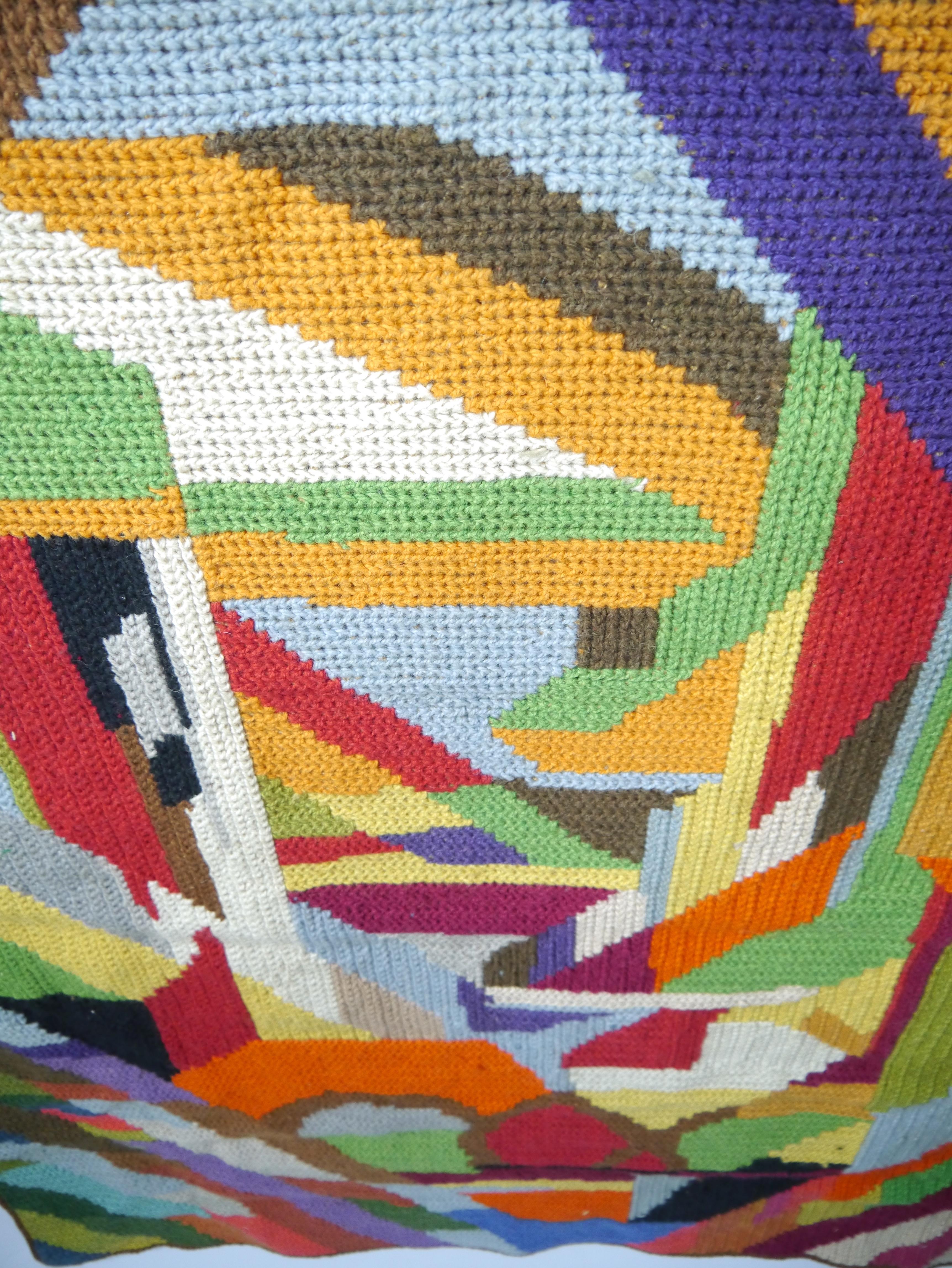 Wool Multicolored Scandinavian Modernist Wall Tapestry, Early 20th Century