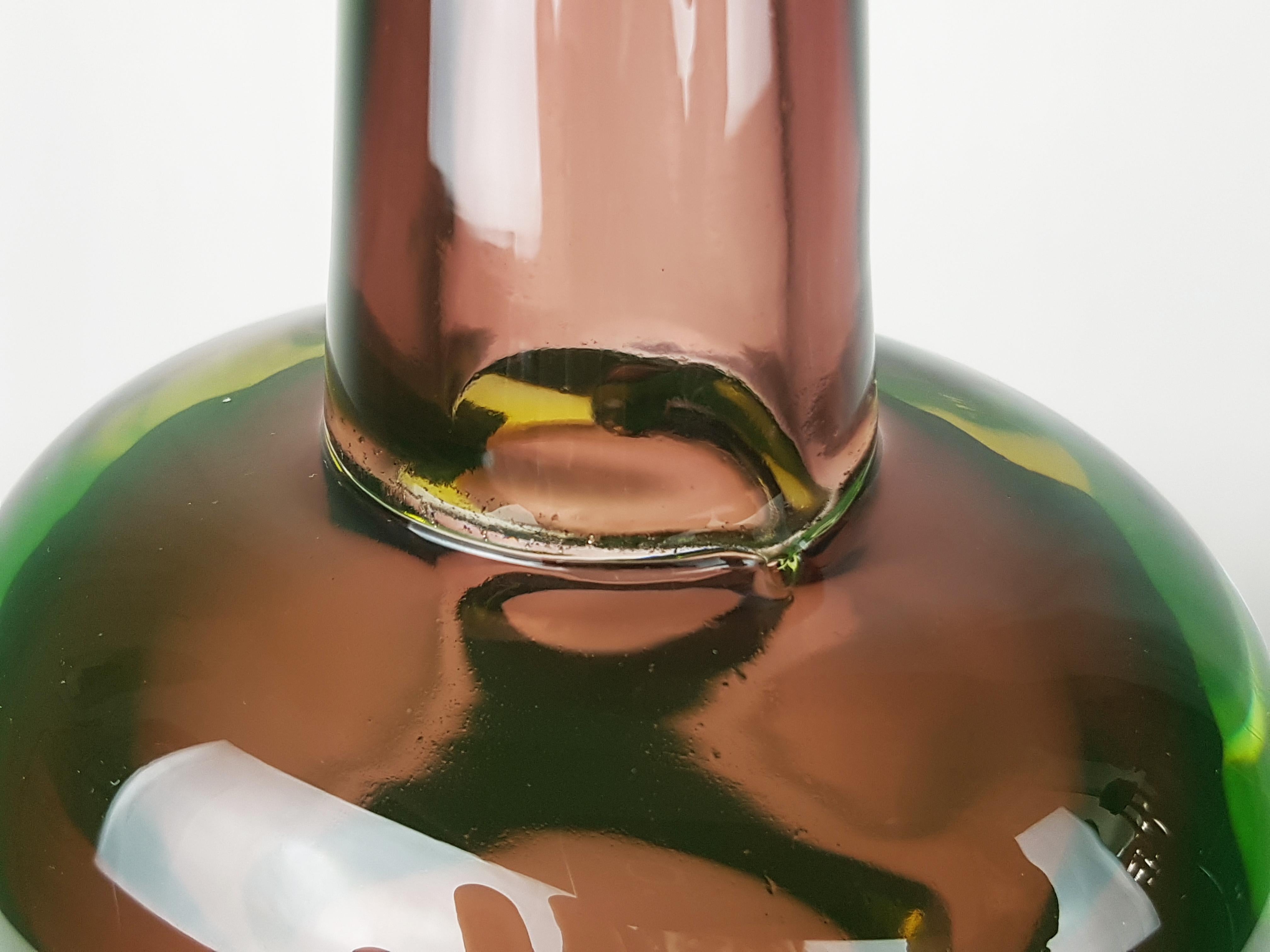 Vaso multicolore in vetro Sommerso 1960 di Flavio Poli per Seguso/Eko in vendita 3