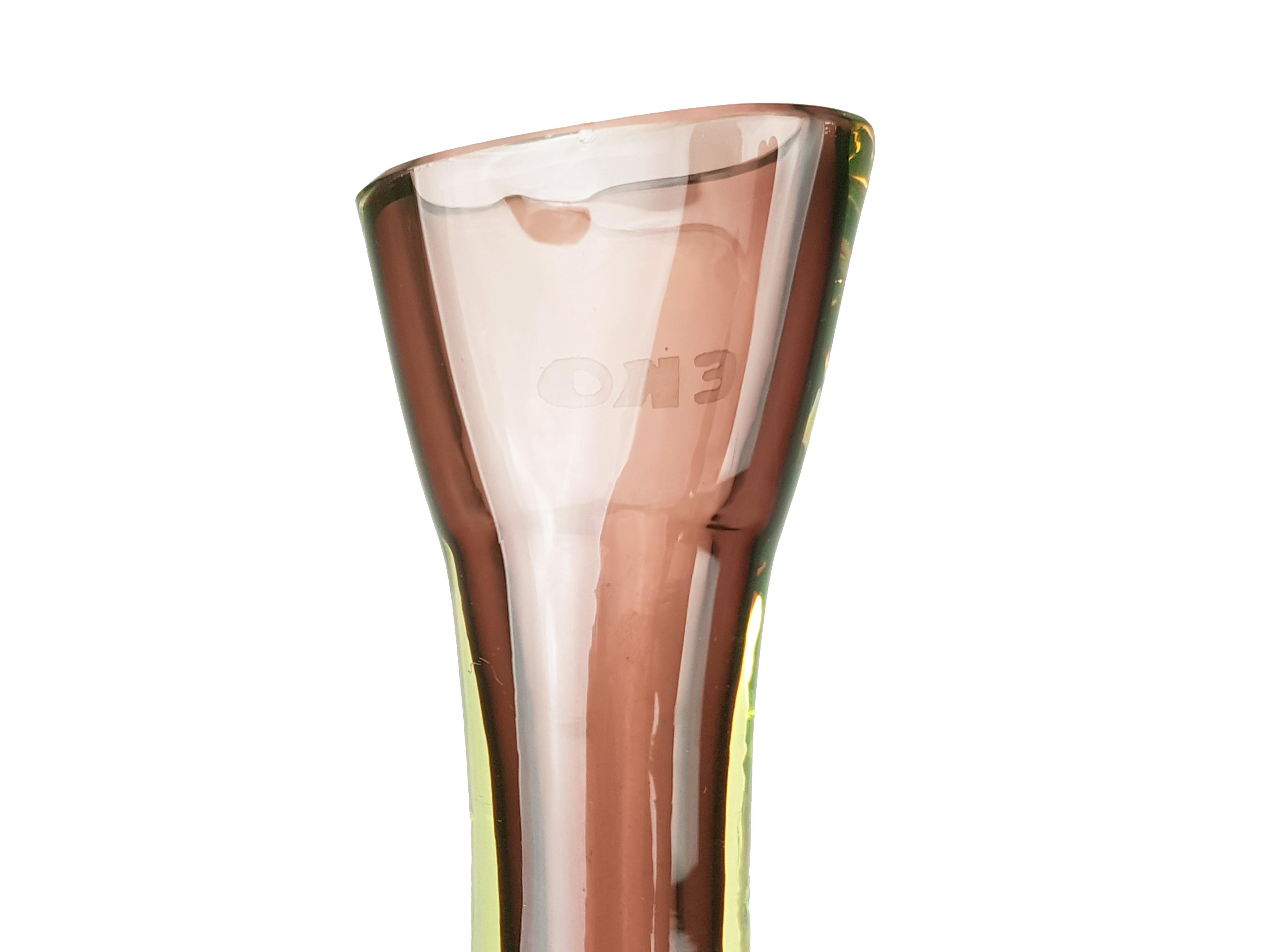 Murano Glass Multicolored Sommerso Glass 1960s Vase by Flavio Poli for Seguso/Eko For Sale