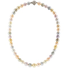 Multicolored South Sea and Freshwater Pearls Necklace