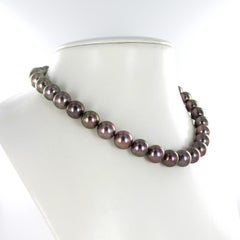 Collana di perle di coltura tahitiane multicolore e diamanti