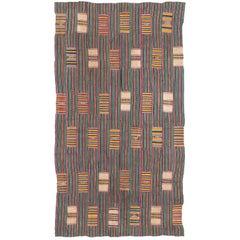 Multicolored Retro African Ewe Fabric from West Africa, Ghana