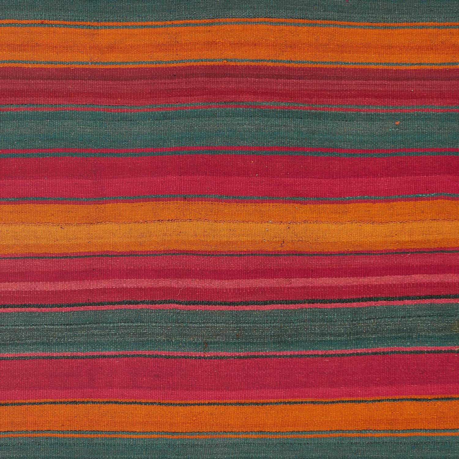 Bring vibrant energy into your home with Aires Vibrant Flatweave Rug 4'8