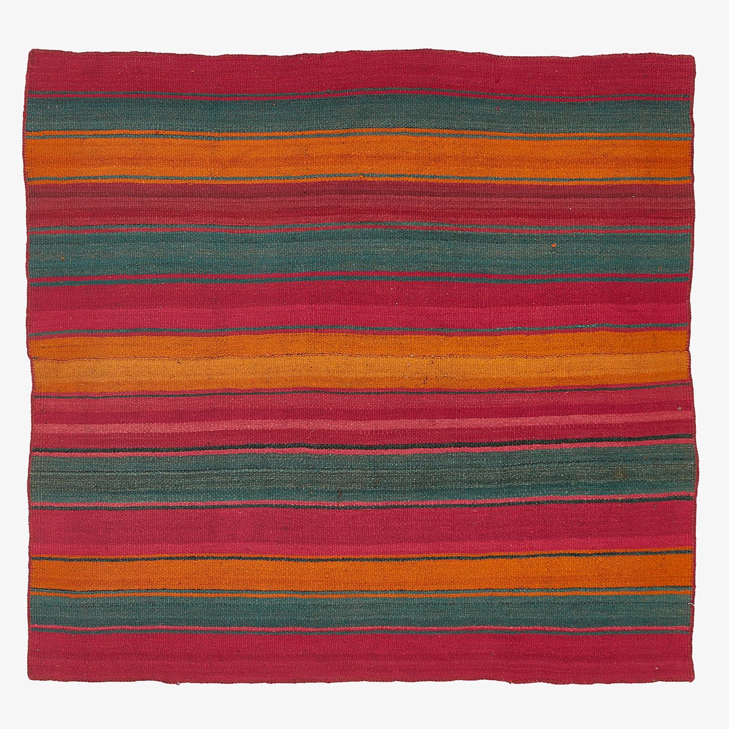 abc carpet Alfombra Kilim de Lana Vintage Karabagh Multicolor - 4'8
