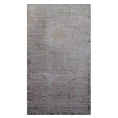 Tapis abc multicolore vintage en laine et coton mélangés - 4' x 7'2"