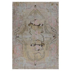 abc carpet Tapis vintage multicolore en laine et coton - 5'6" x 8'4"