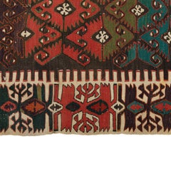 abc carpet Multicolored Vintage Wool Kilim Rug - 5'7" x 13'3"
