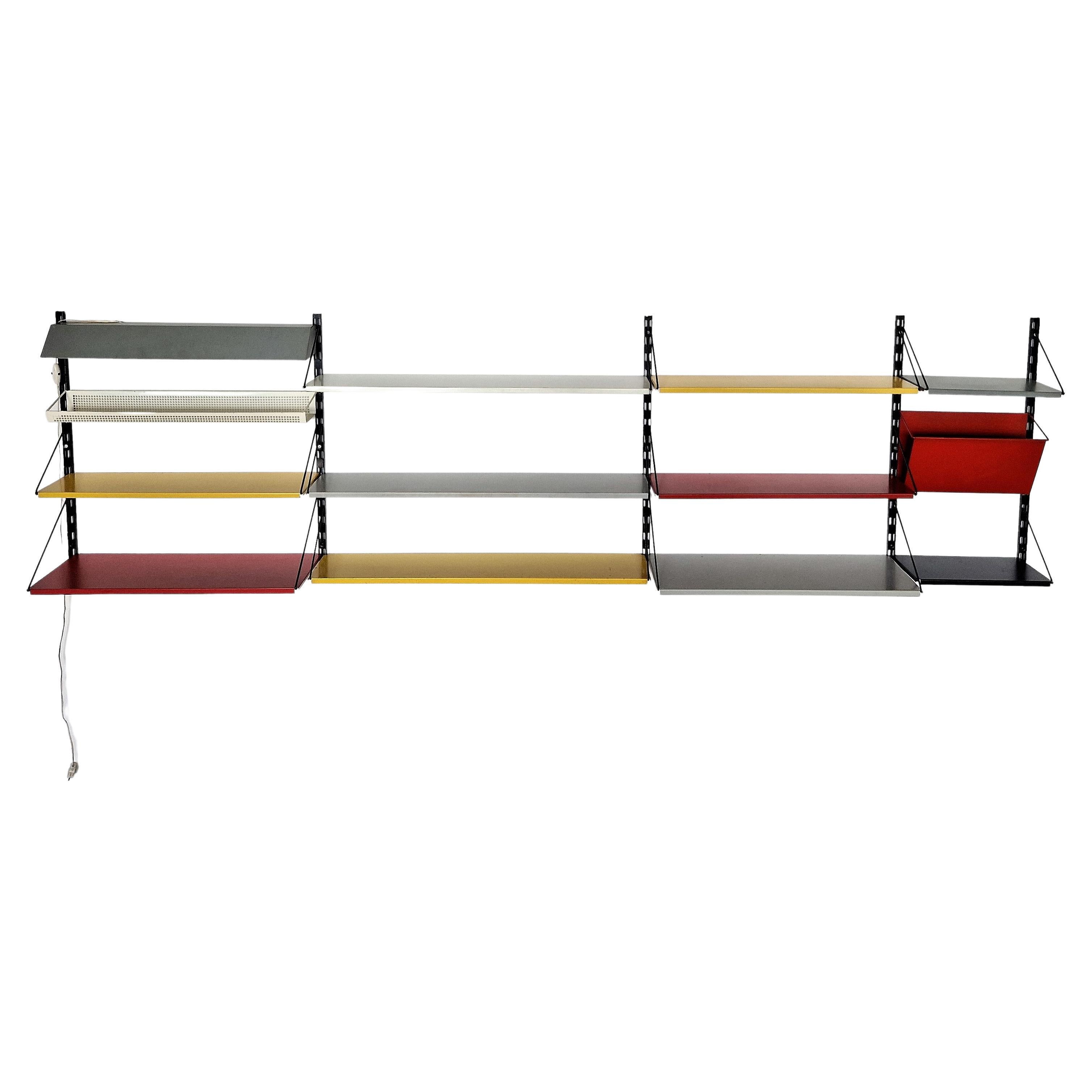Multicolored Wall Unit by Tjerk Rijenga for Pilastro, the Netherlands 1960's