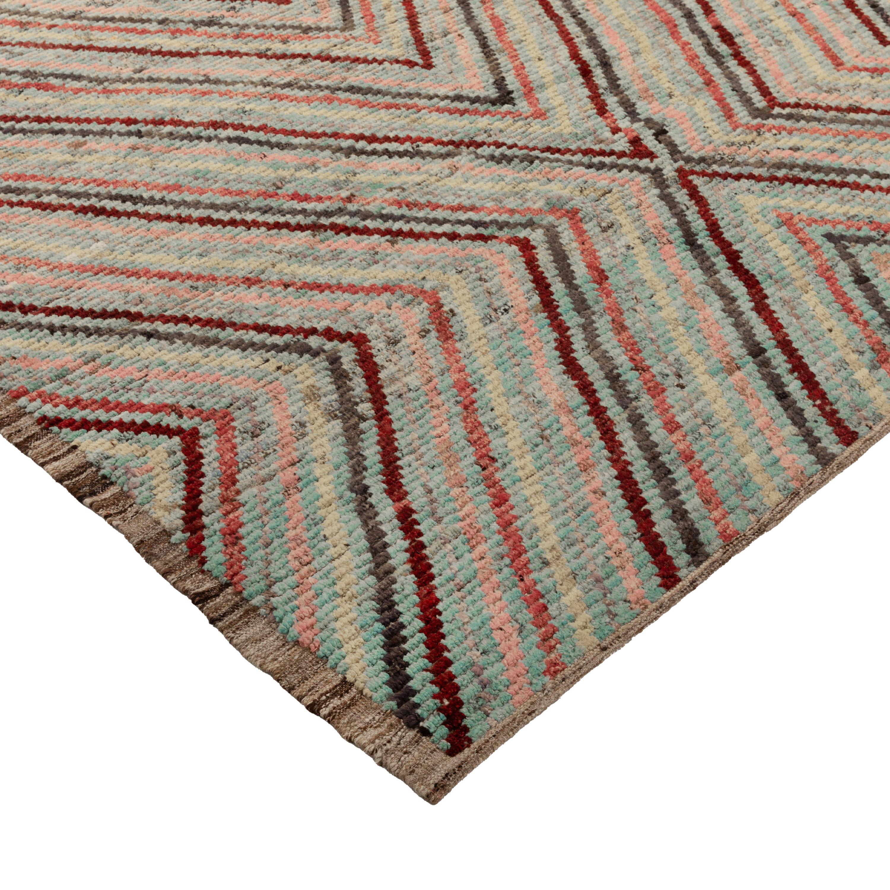 Mid-Century Modern abc carpet Multicolored Zameen Transitional Wool Rug - 7'2