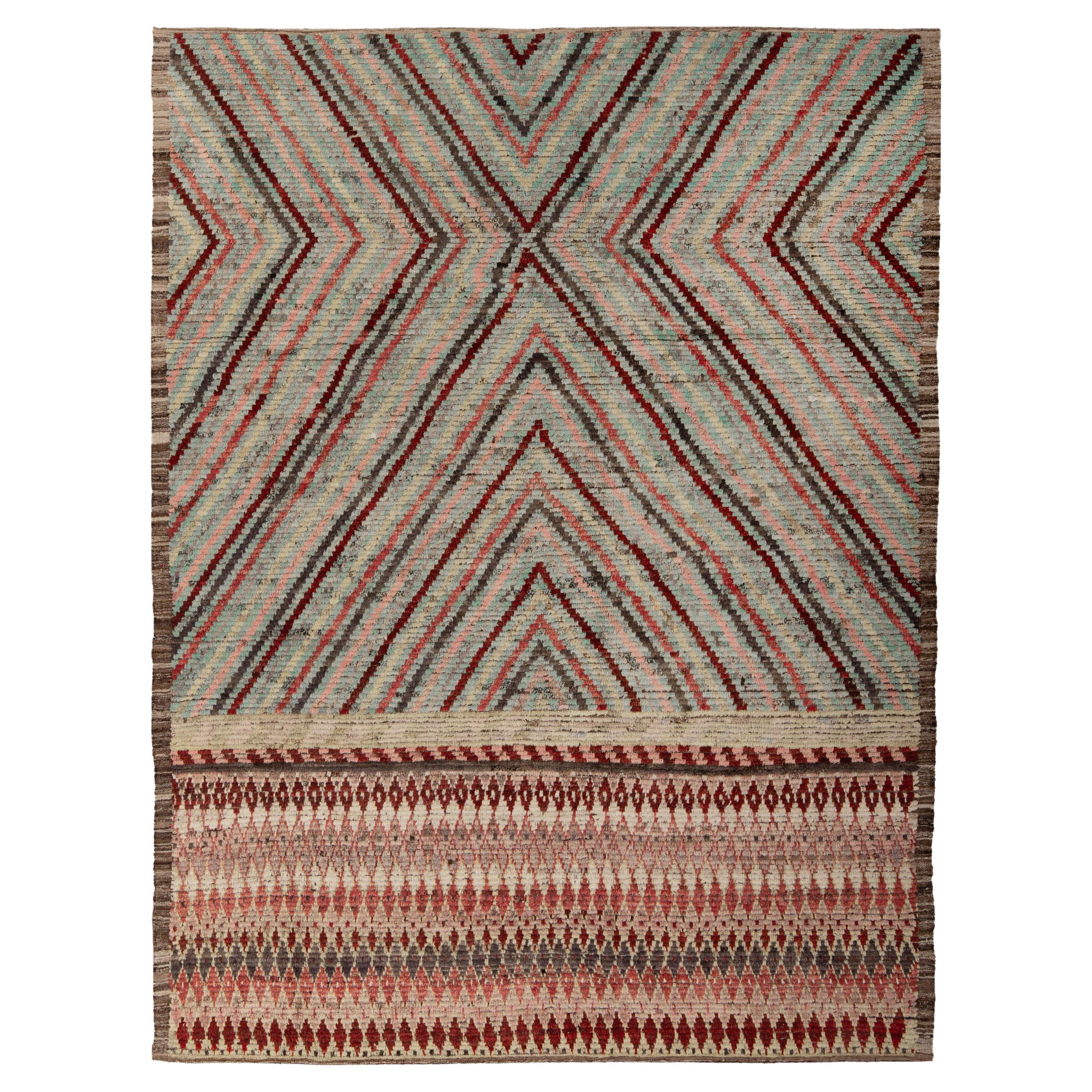 abc carpet Multicolored Zameen Transitional Wool Rug - 7'2" x 9'8"