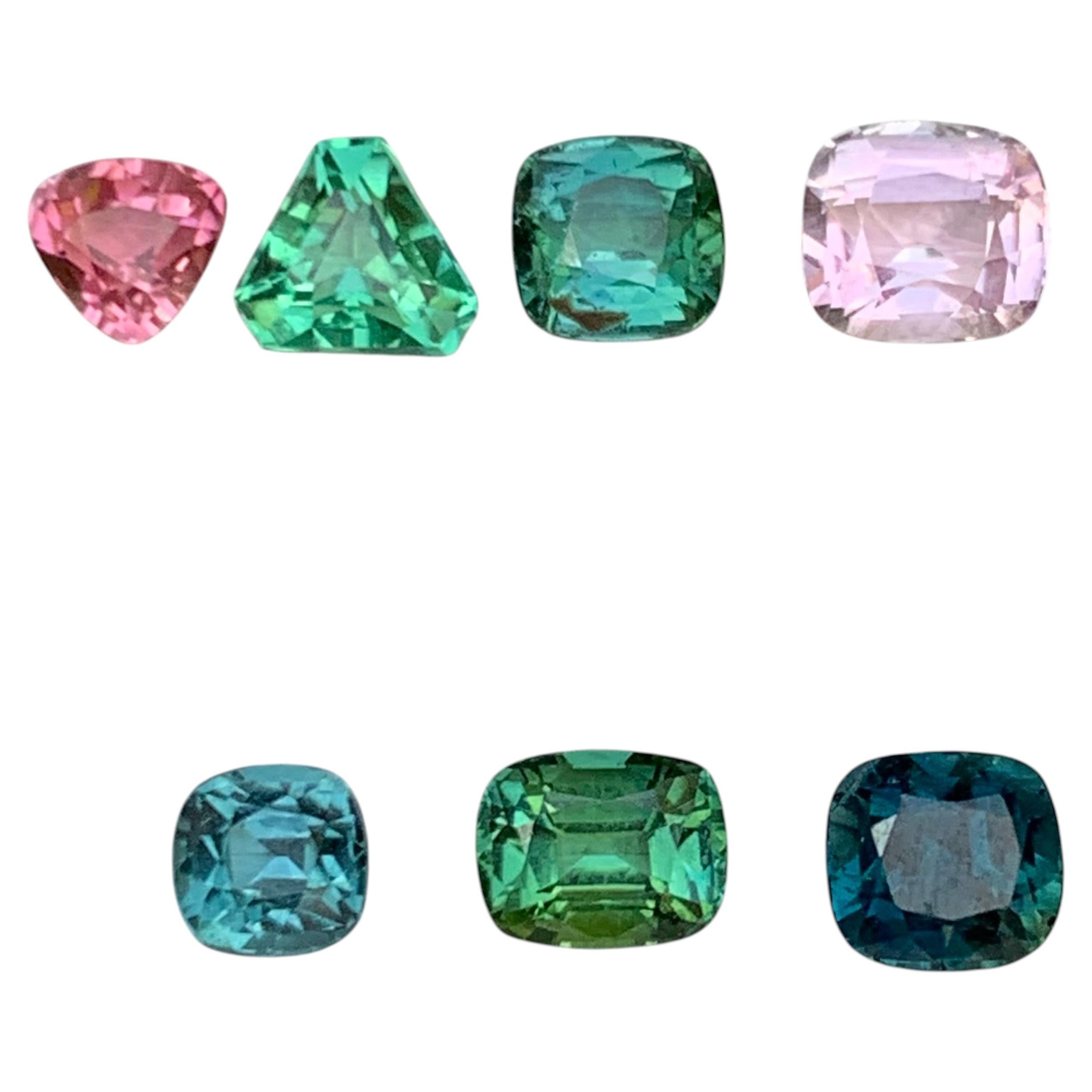 Multicolors Natürlicher Turmalin 4.18 Karat Gemischter Schliff Lose Edelsteine Paket-Jewel