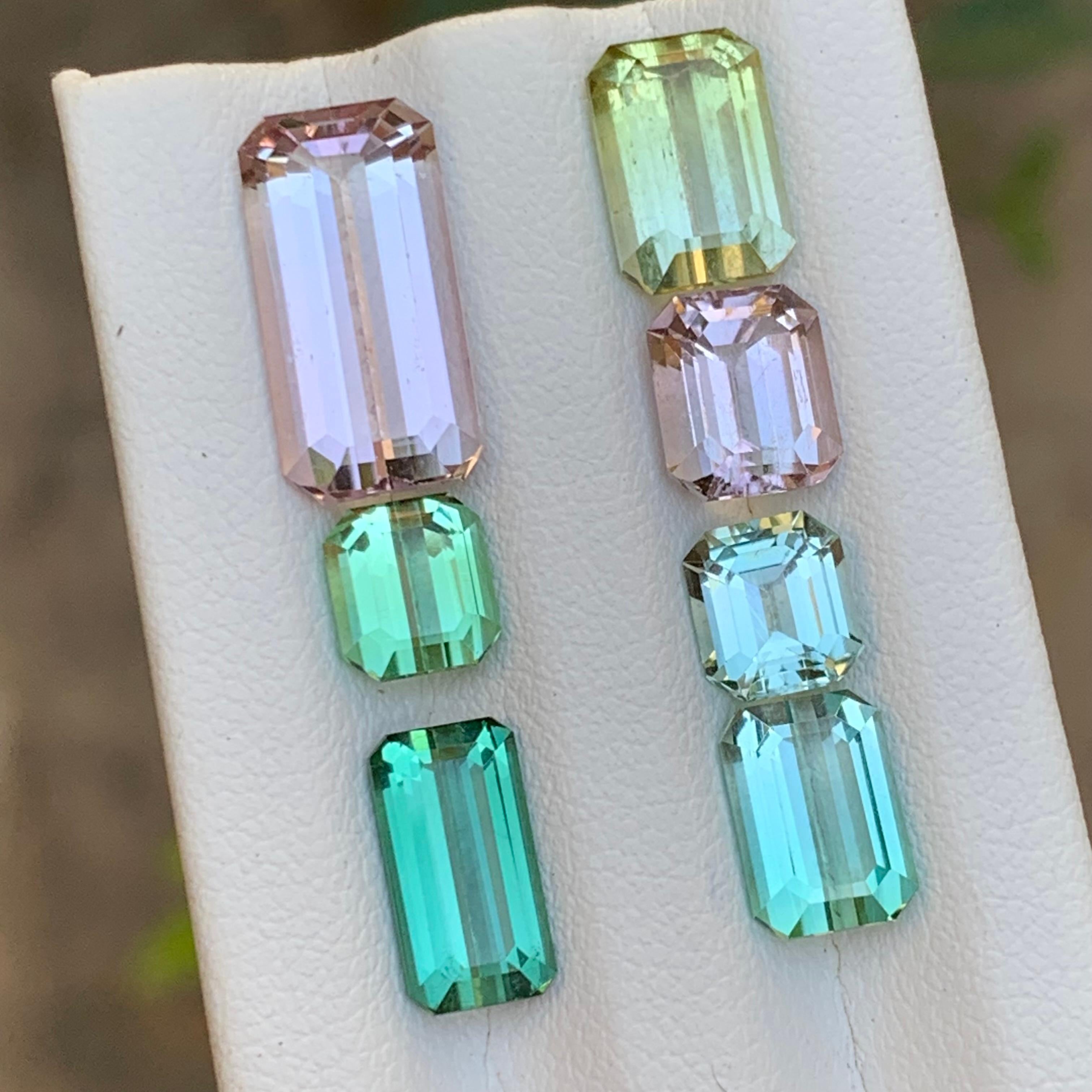 Lote de piedras preciosas sueltas de turmalina natural multicolor rosa lila, verde azulado, azul marino y amarillo para anillo, colgante de collar, pulsera o cualquier otro adorno de joyería: ¡¡¡Corte esmeralda de Kunar Afganistán!!!

💎 TIPO DE