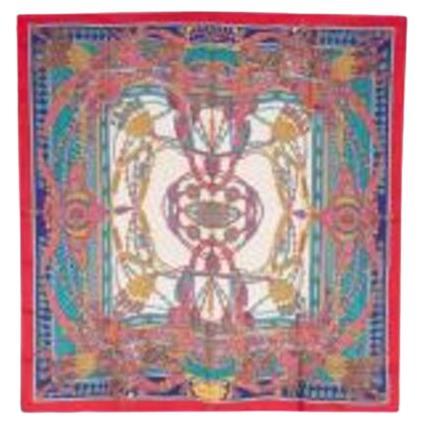 PRINTED SILK TWILL SQUARE SCARF MEET ME IN MALLORCA