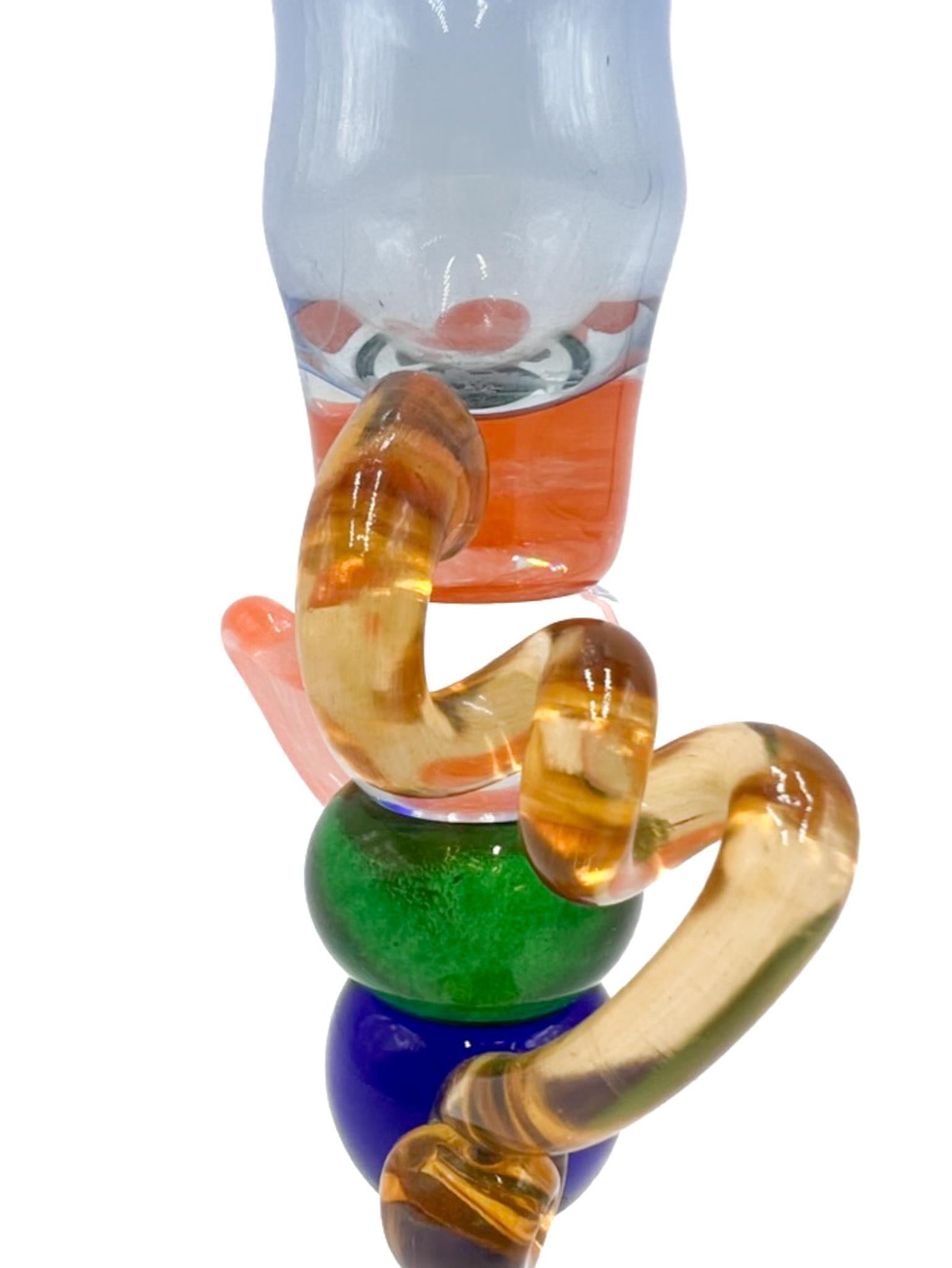 Czech Multicolour Collection Glass in Bohemian Crystal from the 1950s