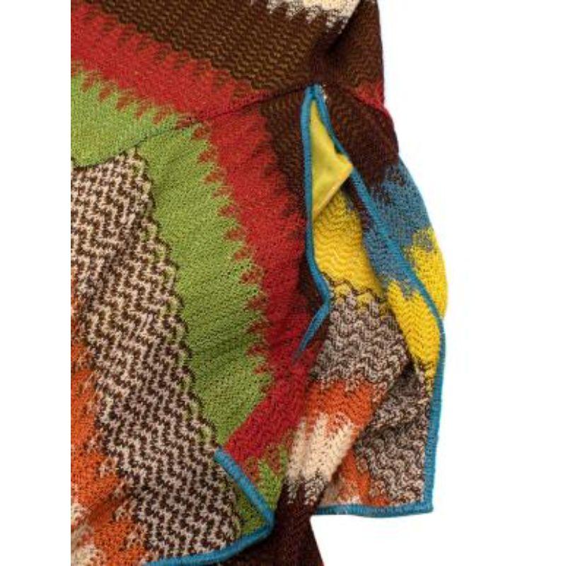 Brown Multicolour knitted skirt