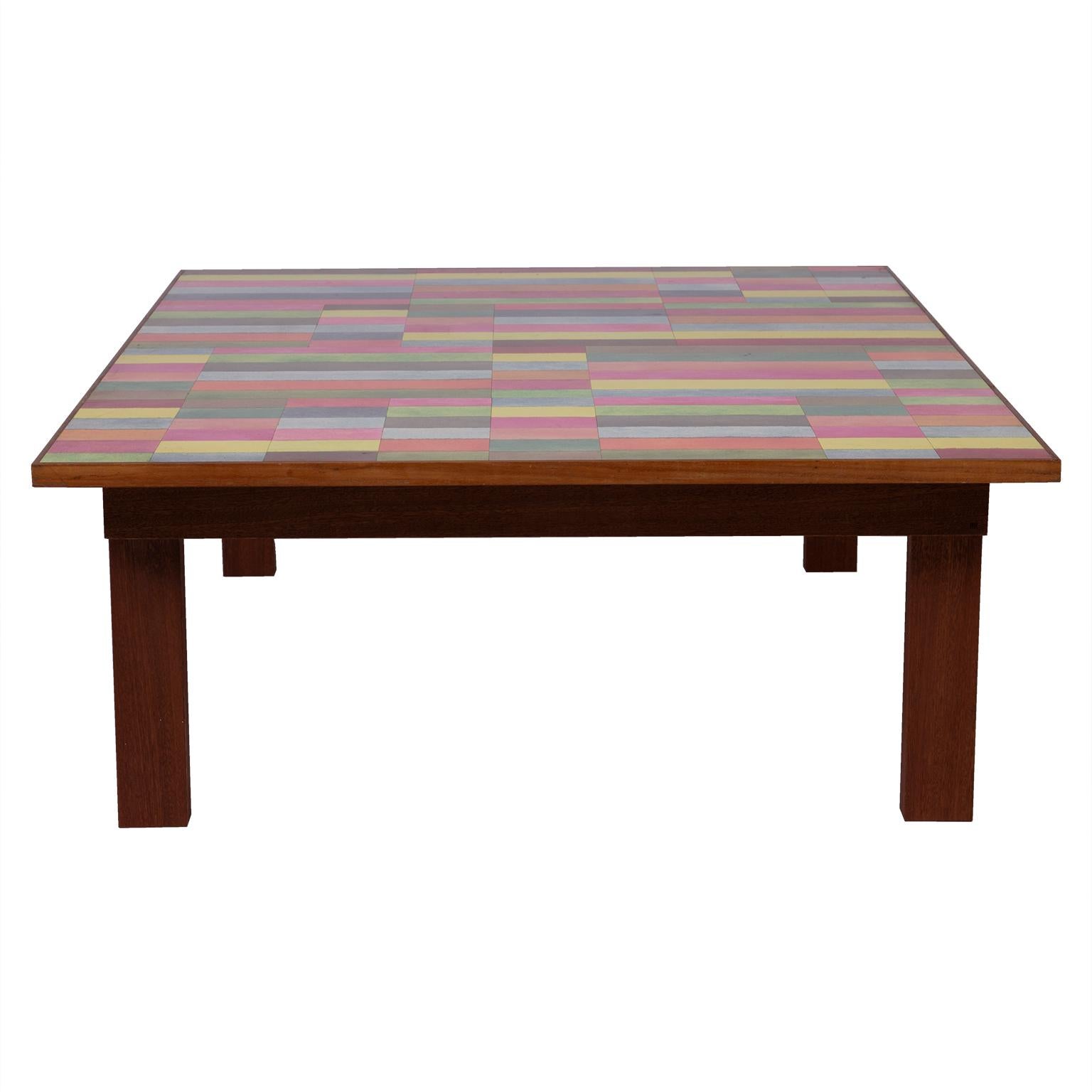 Multicolour Rectangles Table by DANAD Design 'Barry Daniels' In Good Condition For Sale In London, GB