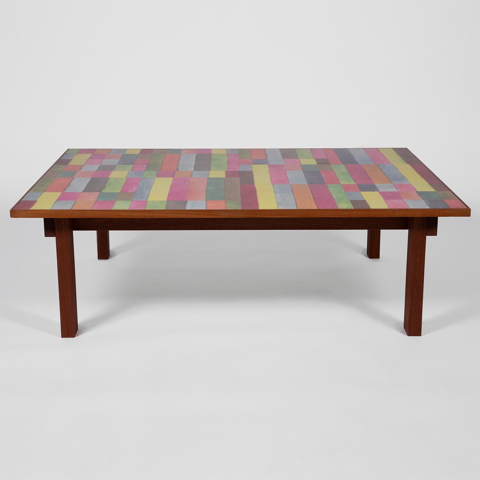 Laminate Multicolour Rectangles Table by DANAD Design 'Barry Daniels' For Sale