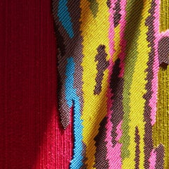 Tapiz Contemporáneo Panel de Pared Bordado Multicolor Tre