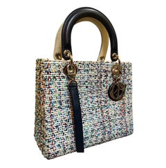 Multicolour Tweed Lady Dior with Strap