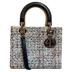 Multicolour Tweed Lady Dior with Strap