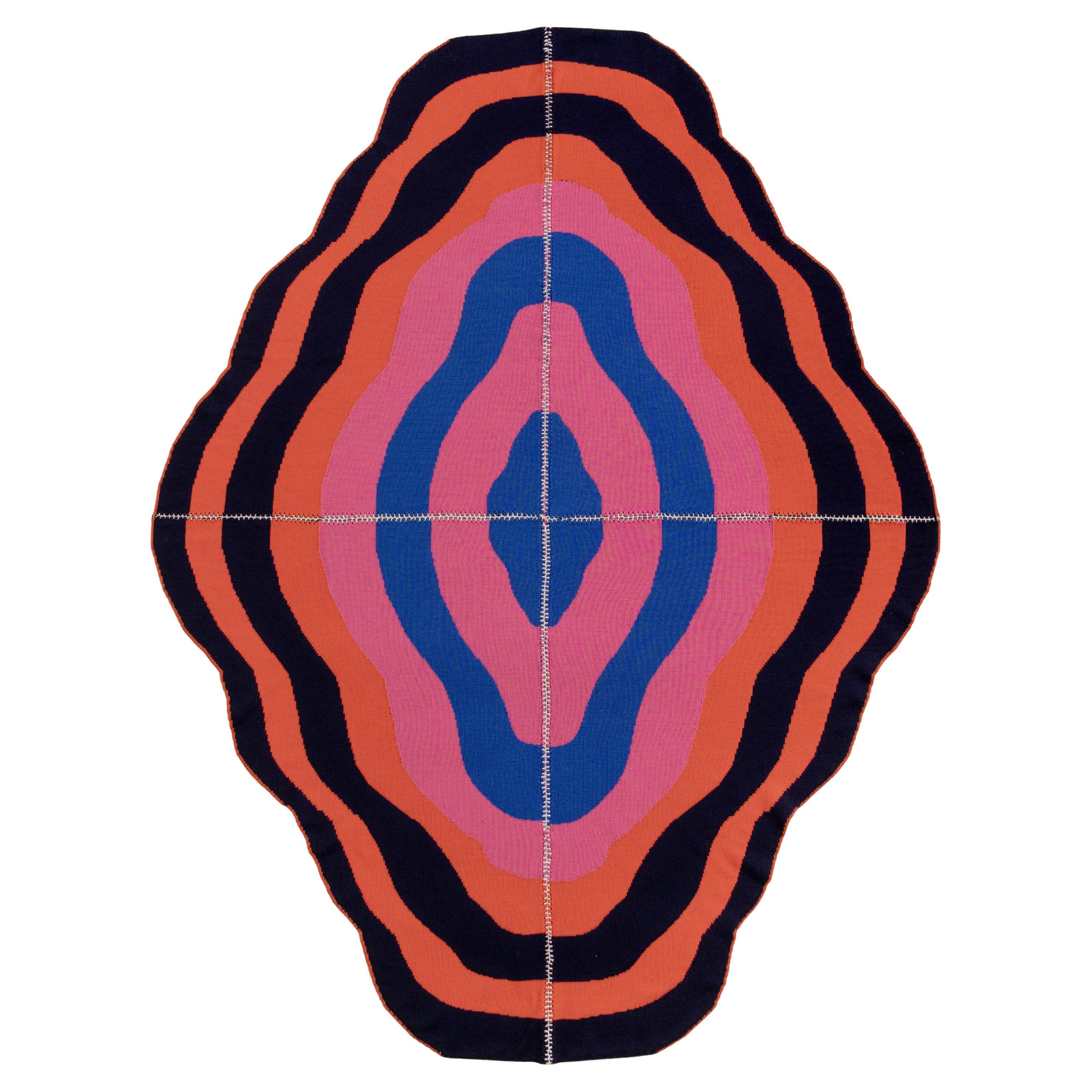 Couverture en laine multicolore