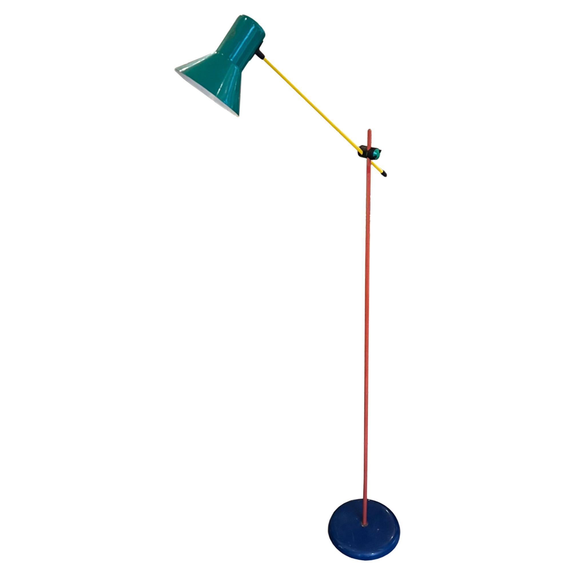 Multicoloured 1980s Italian Floor Lamp