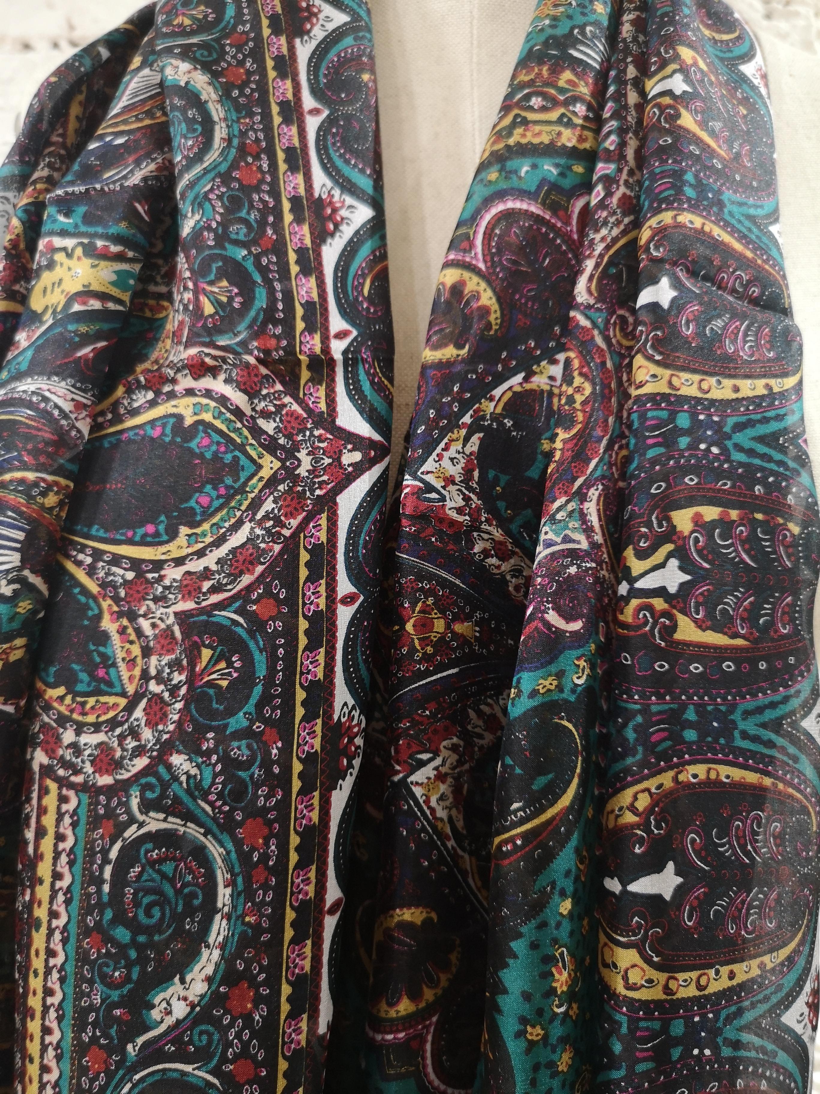 Multicoloured silk scarf - foulard 1