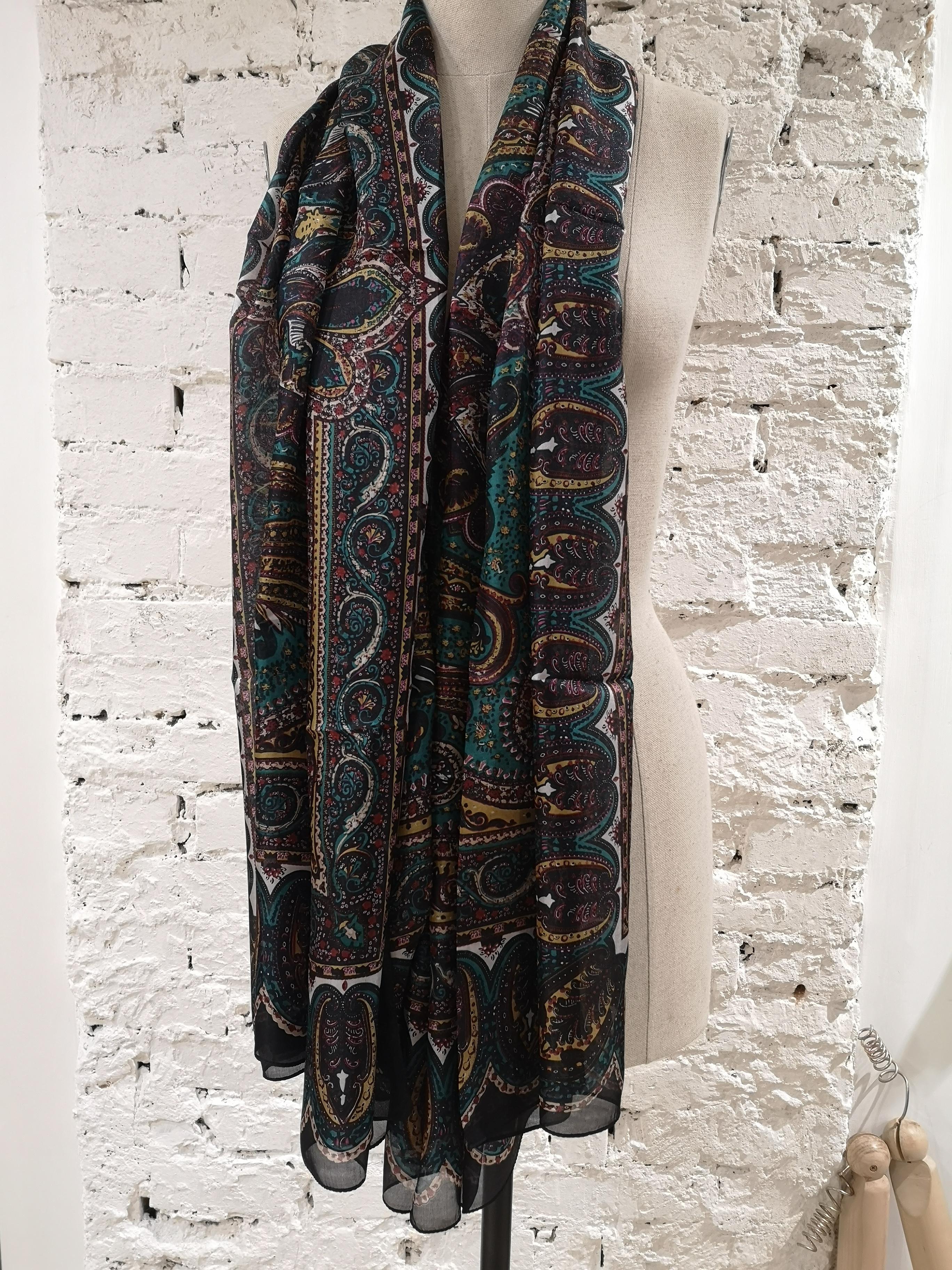 Multicoloured silk scarf - foulard 3