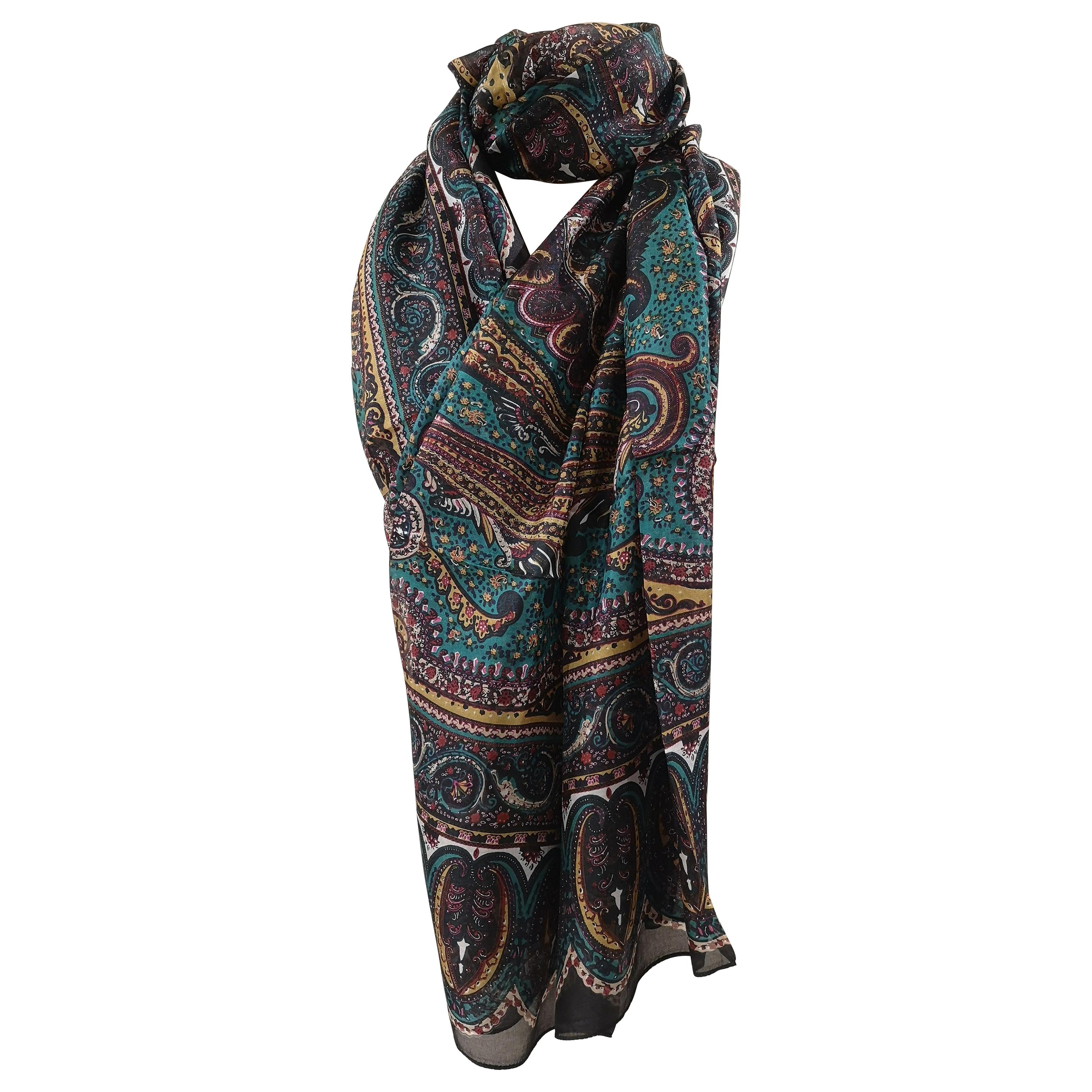 Multicoloured silk scarf - foulard