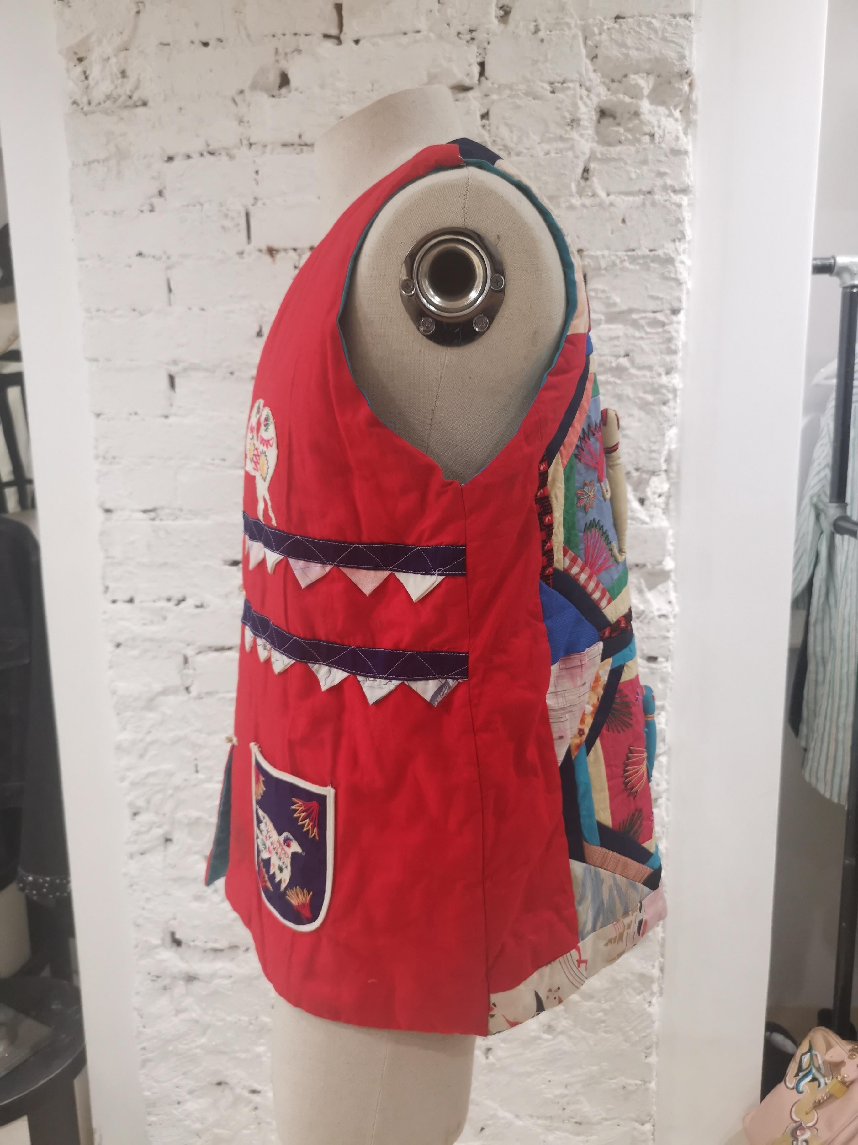 Multicoloured vintage vest In Good Condition In Capri, IT