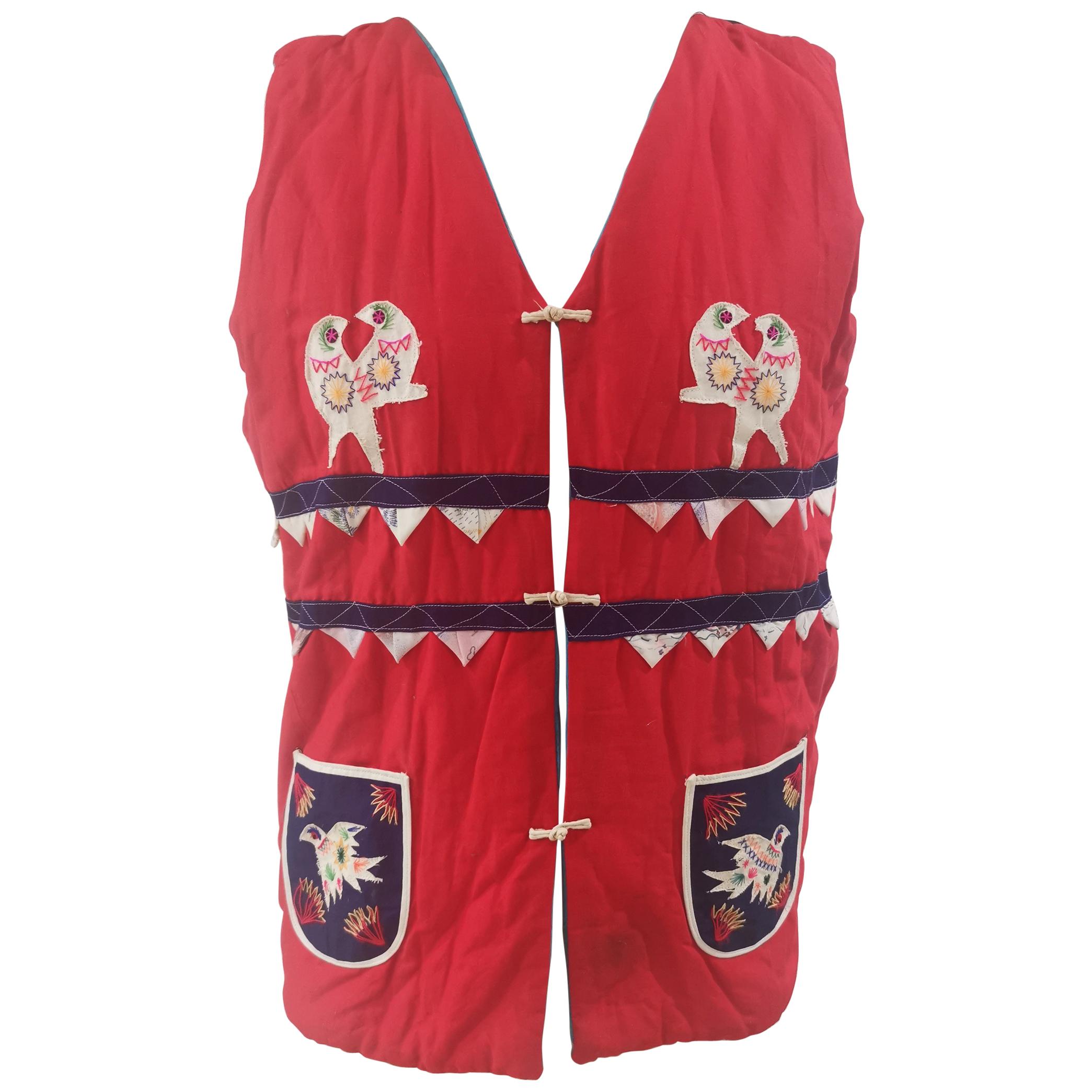 Multicoloured vintage vest