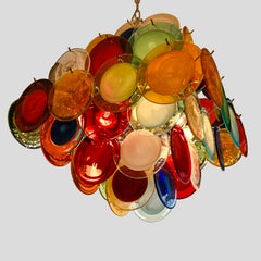 Mehrfarbiger Vistosi Disc of Pulegoso und Sommerso-Kronleuchter