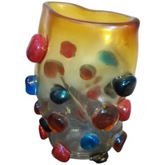Multicoulored Blown Glass Vase