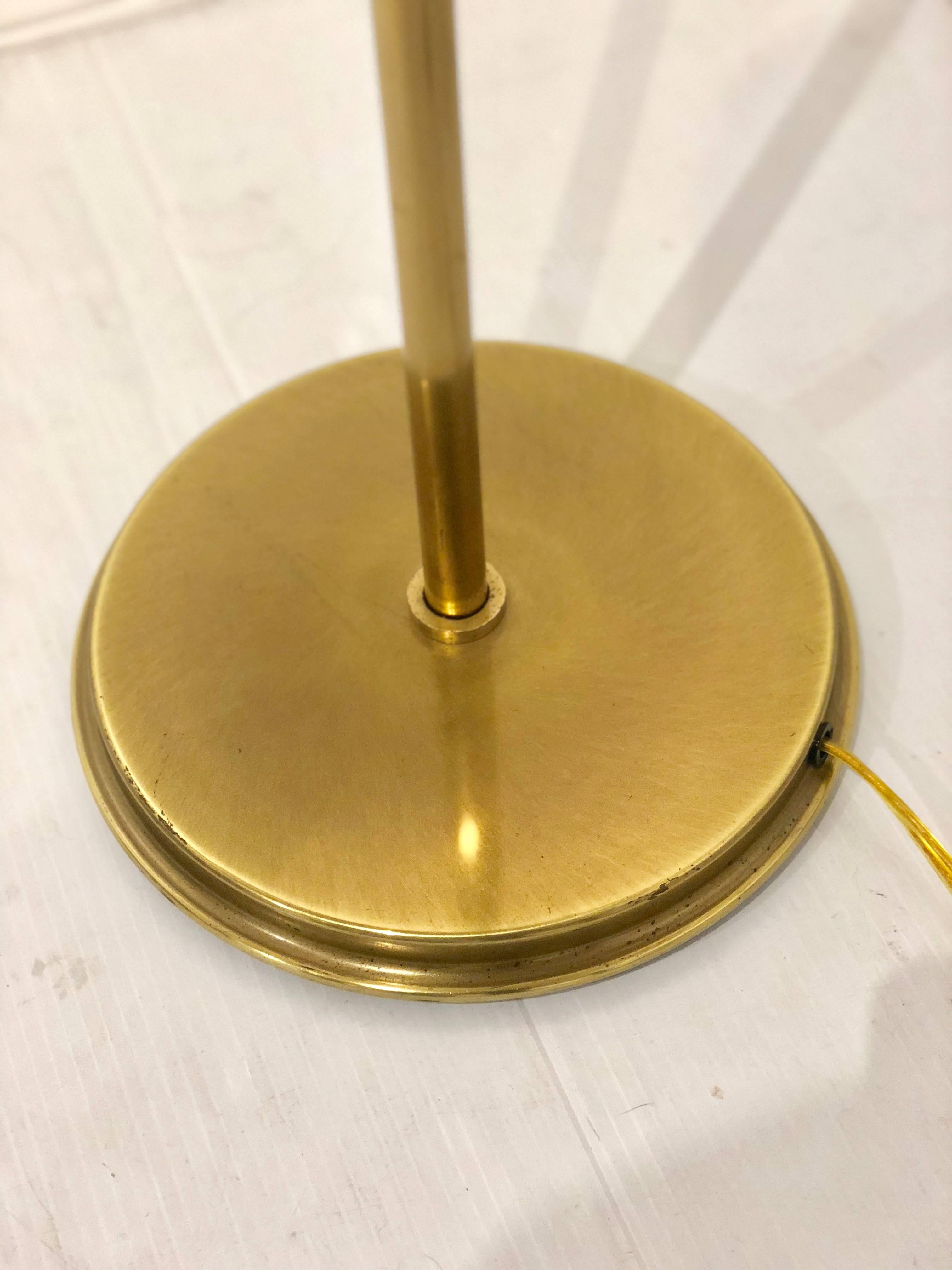American Multidirectional Floor Lamp in Patinated Brass by Frederick Copper Lighting