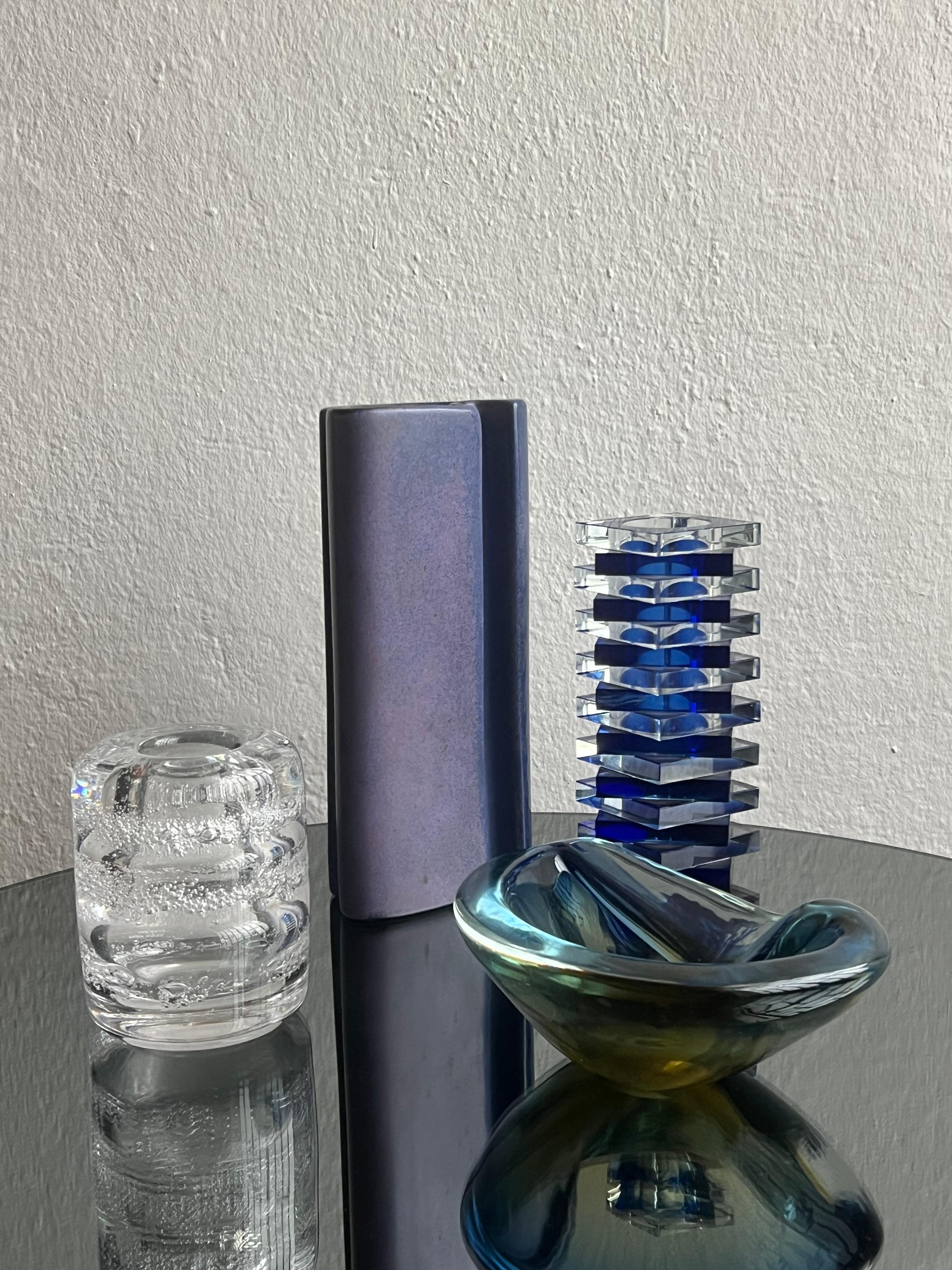 Italian Multifaced vase designed in 1968 by Angelo Mangiarotti for Brambilla Ceramiche For Sale