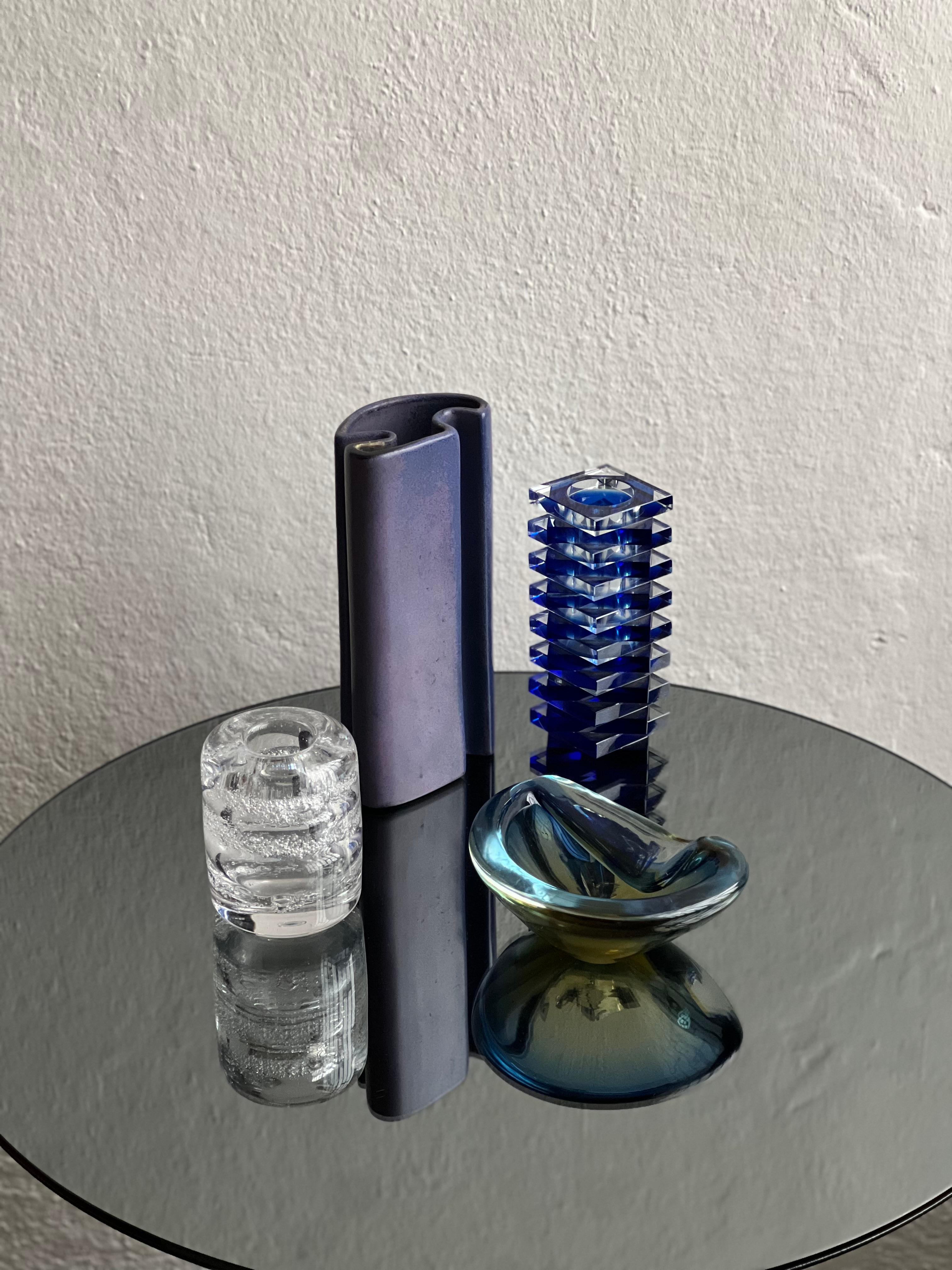 Mid-20th Century Multifaced vase designed in 1968 by Angelo Mangiarotti for Brambilla Ceramiche For Sale