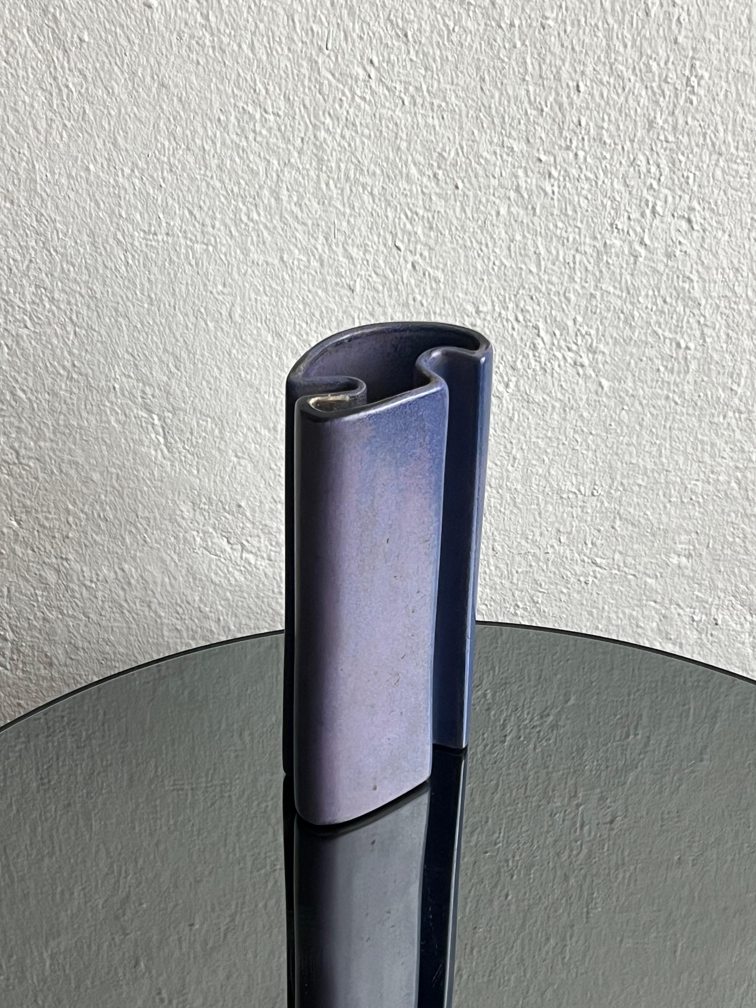 Multifaced vase designed in 1968 by Angelo Mangiarotti for Brambilla Ceramiche For Sale 1