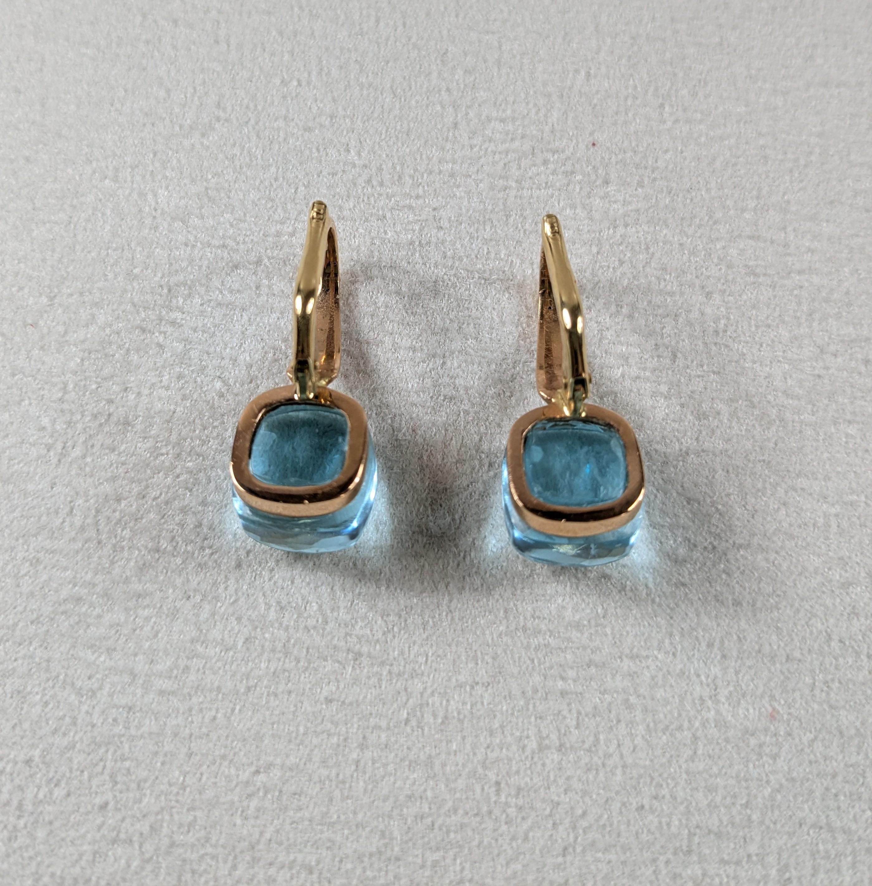 Multifaceted  Nudo Style 18k gold Citrine Dangle Earrings For Sale 7