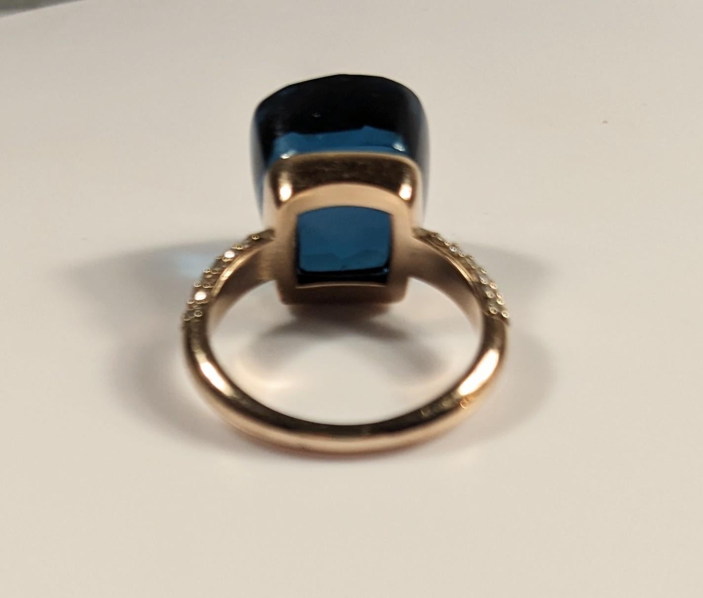 Multifaceted Lemmon Quartz 18 Karat yellow Gold Fashion Ring For Sale 8
