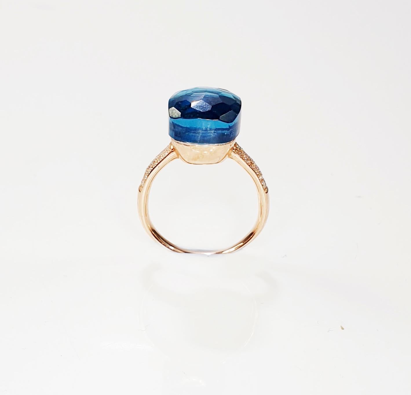 rose gold london blue topaz ring