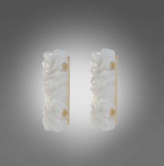 Multifaceted Rock Crystal Sconces by Phoenix